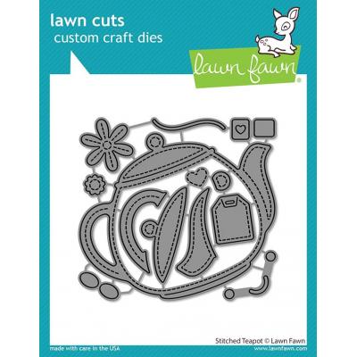 Lawn Fawn Lawn Cuts - Stitched Teapot